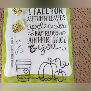 Autumn theme stems bundle stamps and pumpkin